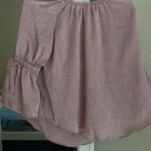 Off the Shoulder pink shirt